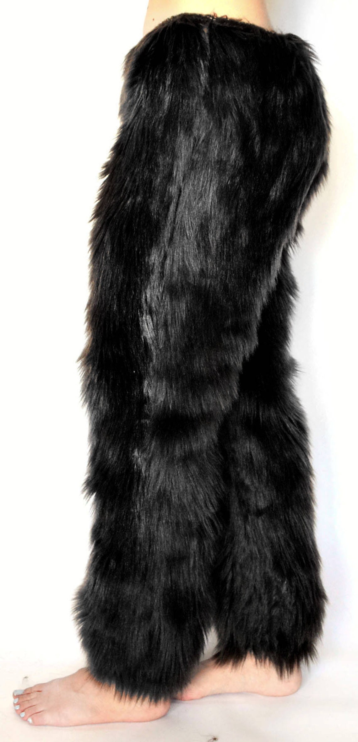 Black Fur Pants Black Fur Costume Pants Fur Pants for Men Etsy
