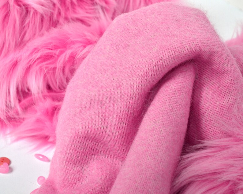 Pink Faux Fur Fabric Craft Squares Pink Fur Fabric Pink Faux Etsy
