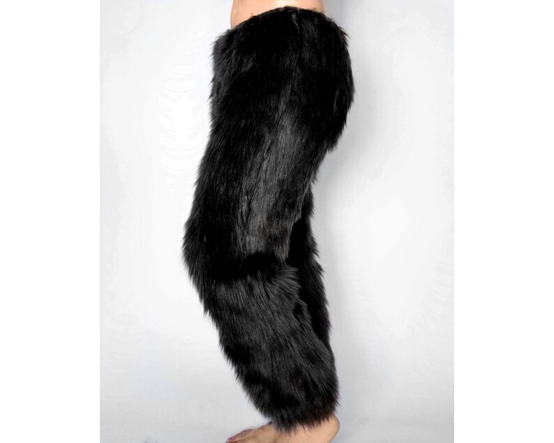 Black Fur Pants Black Fur Costume Pants Fur Pants for Men Etsy