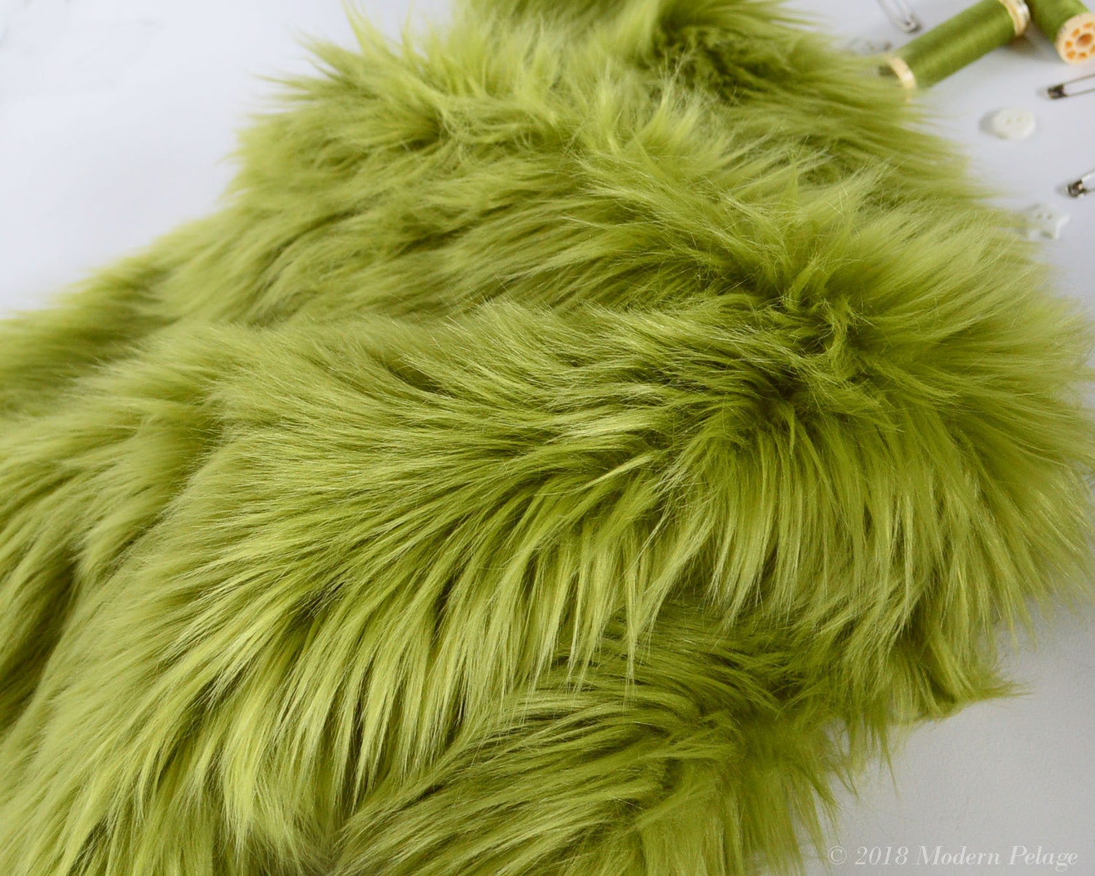 Olive Green Fur Fabric Craft Squares Olive Green Faux Fur Etsy