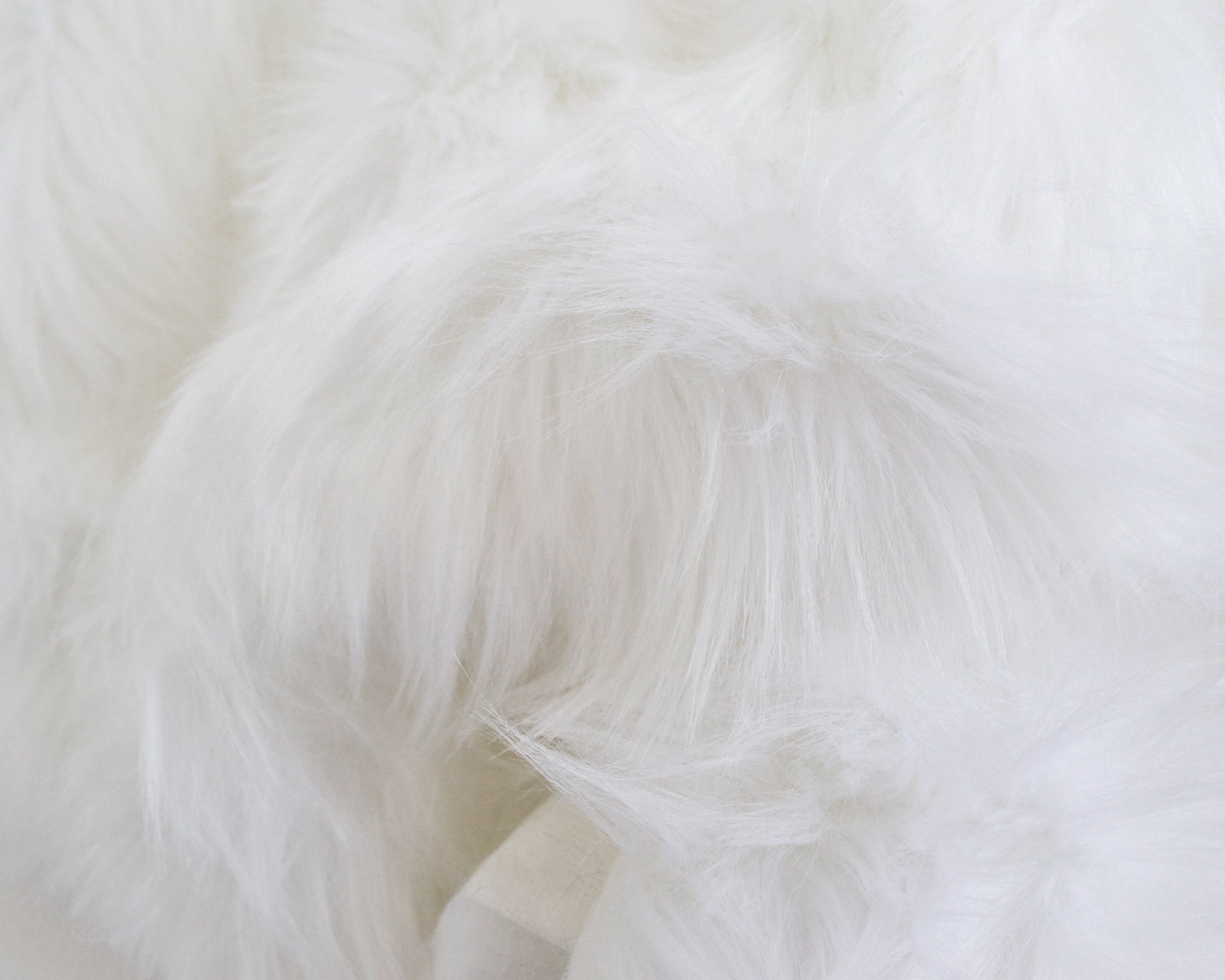 White Fur Fabric White Craft Fur White Fursuit Fur White Etsy