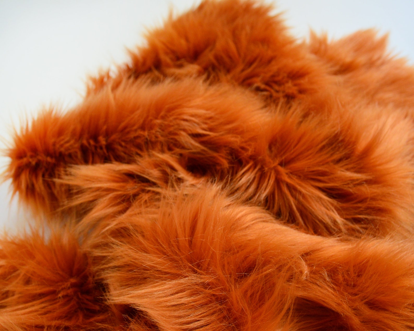 Amber Faux Fur Fabric Craft Squares Burnt Orange Faux Fur Etsy UK
