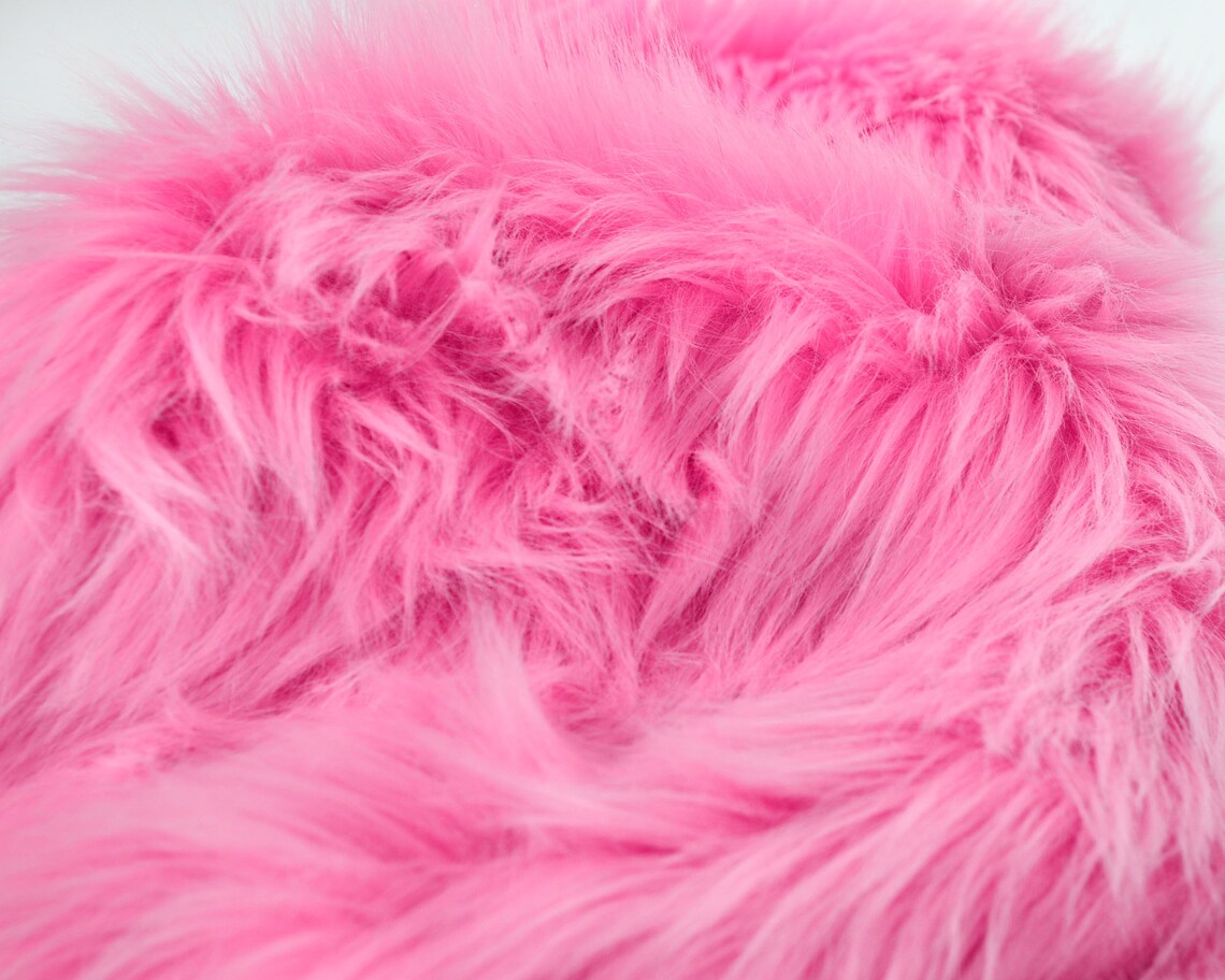 Pink Faux Fur Fabric Craft Squares Pink Fur Fabric Pink Faux Etsy