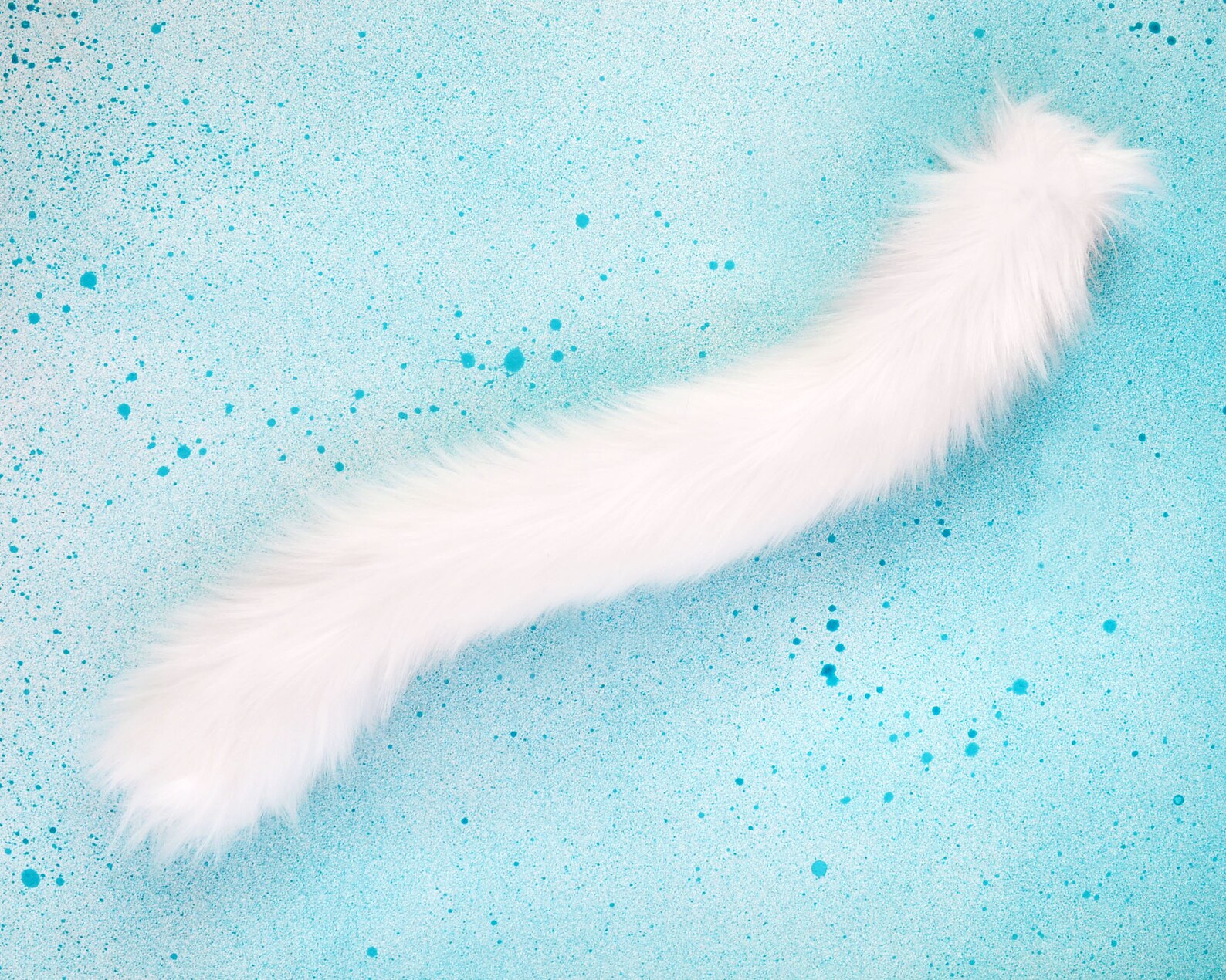 White Fur Tail/ White Wolf Tail White Kitten Costume Tail/ | Etsy