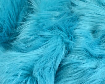 Turquoise Faux Fur Craft Squares, Turquoise Fur Fabric, Turquoise Faux Fur Fabric, Turquoise Fur, Light Blue Fur, Fake Fur, Turquoise Fur
