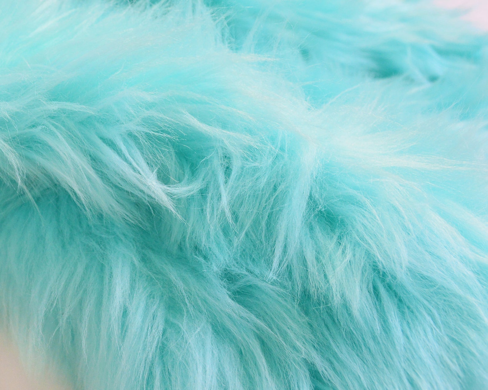 Aqua Blue Faux Fur Fabric Craft Size Squares Mint Faux Fur Etsy