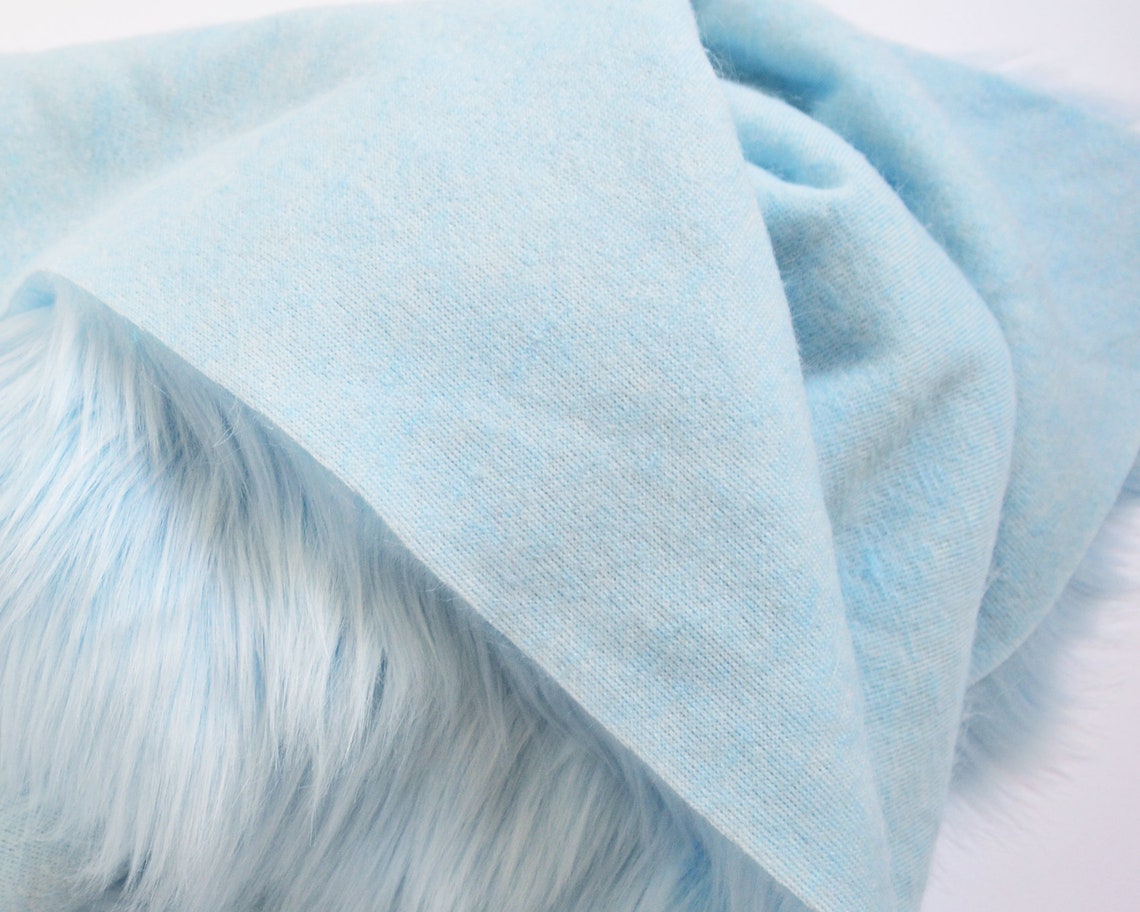 Baby Blue Faux Fur Fabric Craft Squares Baby Blue Fur Fabric Etsy
