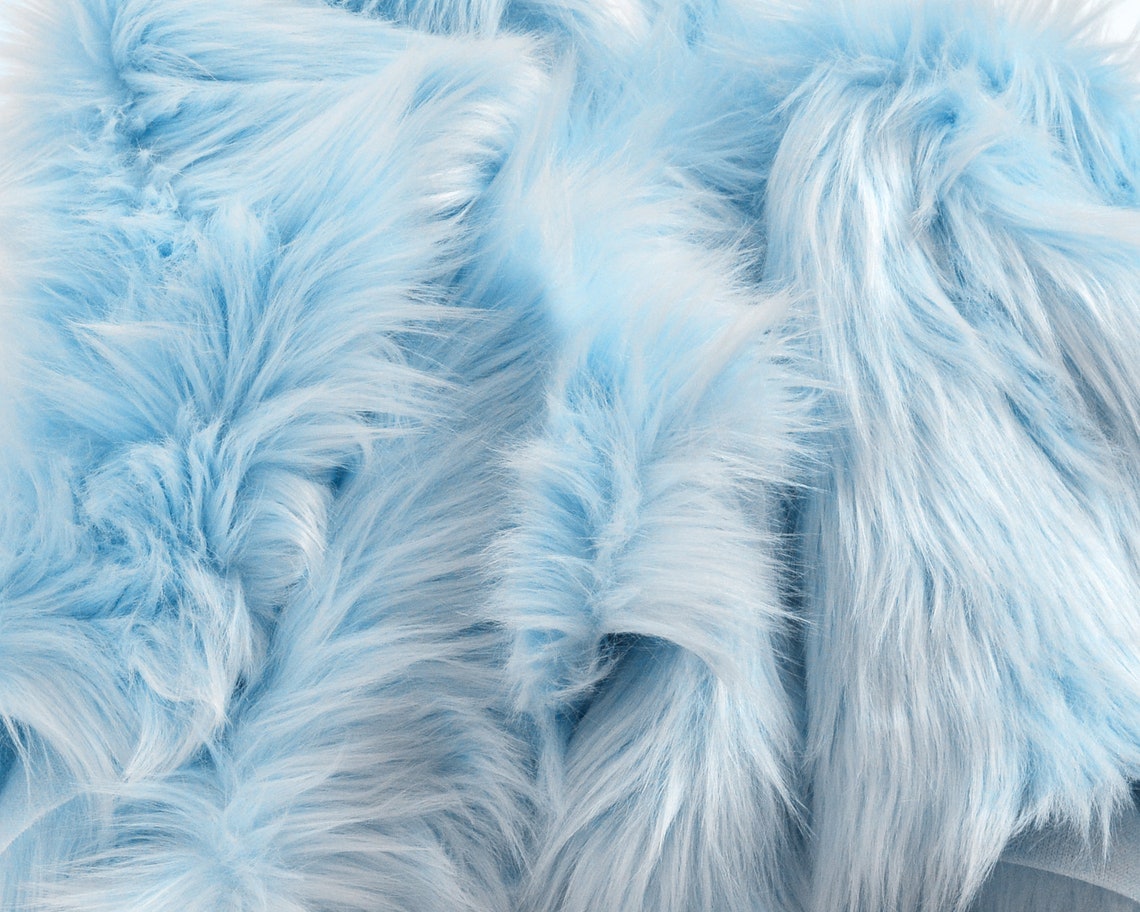 Baby Blue Faux Fur Fabric Craft Squares Baby Blue Fur Fabric Etsy