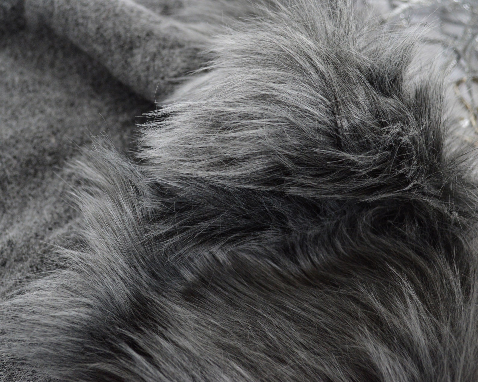 Gray Faux Fur Fabric Craft Squares Gray Fur Fabric Gray Faux Etsy