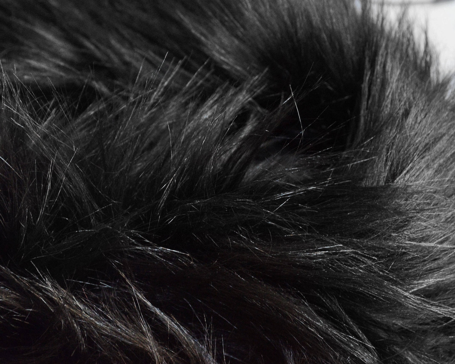 Black Faux Fur Fabric Craft Squares Black Fur Fabrics Black Etsy