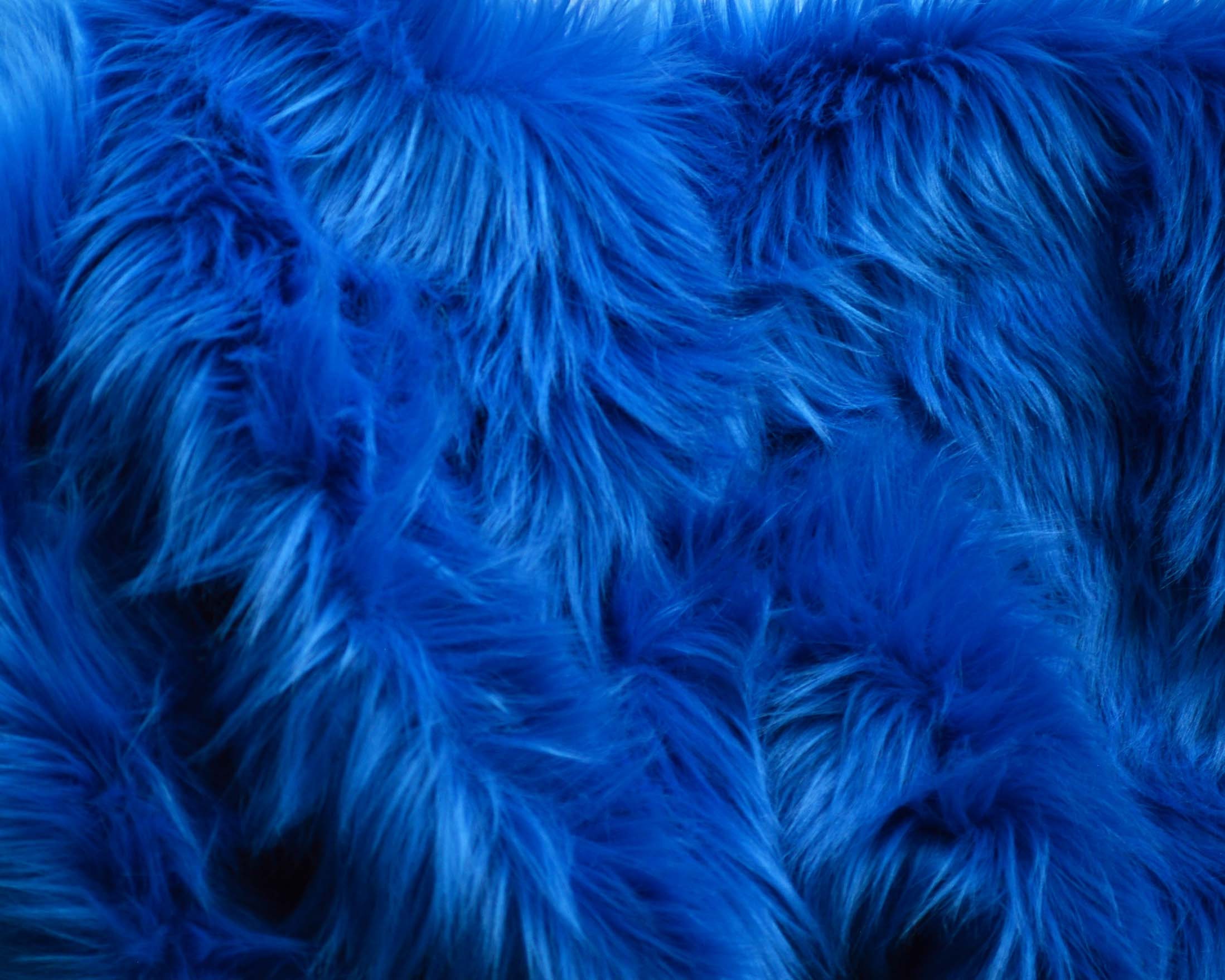 Royal Blue Faux Fur Fabric Craft Size Squares Royal Blue Fur Etsy