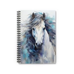 White Horse Art - Cuaderno de espiral - Línea reglada 6x8"
