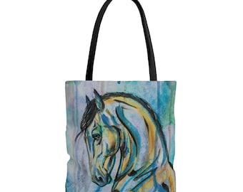 Abstract Equine Art Print AOP Tote Bag