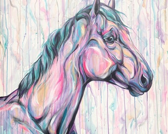 Gentle Eye - 40x40” original equine art