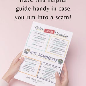Quick Scam Identifier | Digital Guide to Spotting Phone, Text, Email, & Internet Scams + Action Plan