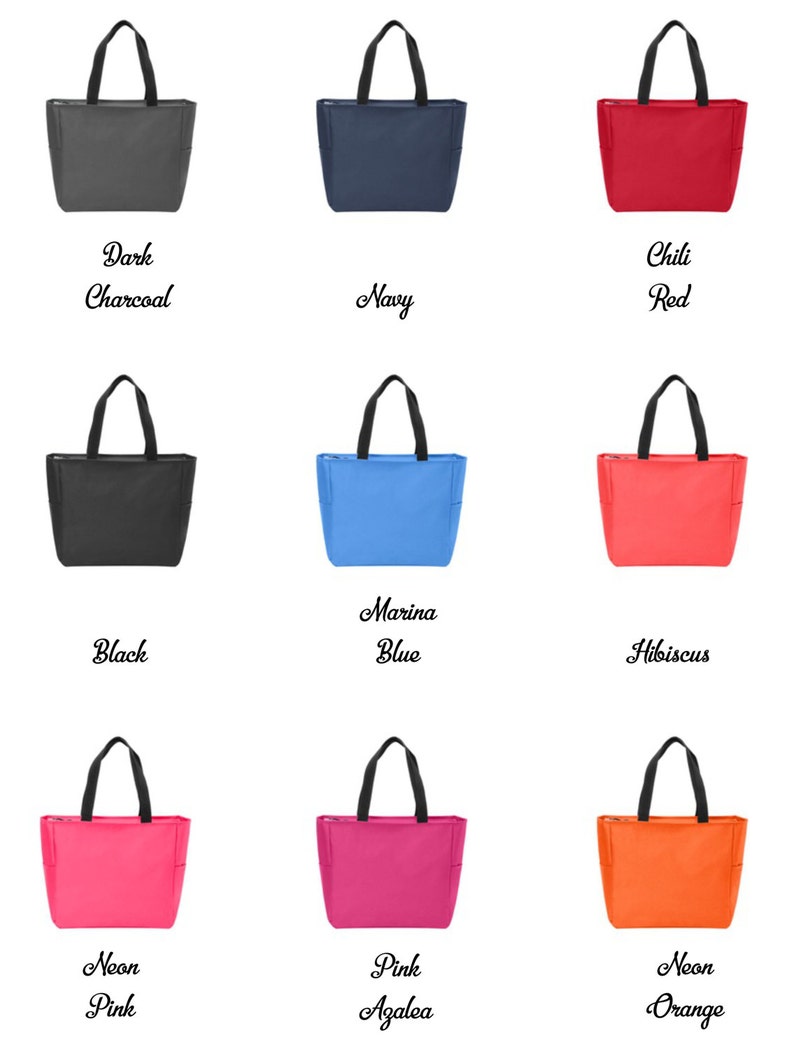 Mason Jar Monogrammed Zip Tote