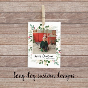 Cartão de Natal personalizado com fotos - Feliz Natal - Impressão digital