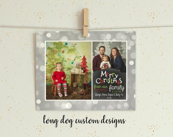 Photo Christmas Card//Pregnancy Announcement - Digital 5x7