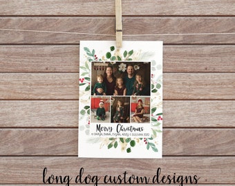 Christmas Card with Photos - Merry Christmas - Digital Printable