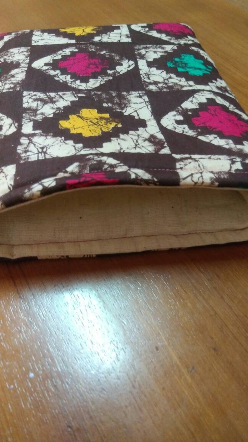 Book Sleeve Cozy Book coverPrinted Fabric Book pouch Large Size 11 \u00d7 8.5 Padded Book Sleeve Gift for Her Book Lovers Gift for Bookworms