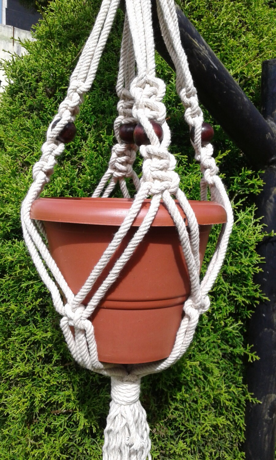 Macrame Plant Hanger 31 Corde de Coton Vintage Style Suspendu Cuisine Planter Intérieur Extérieur Ca