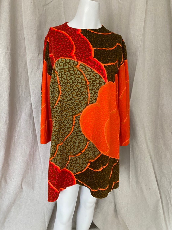 1960s psychedelic mini dress