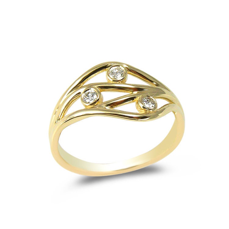 Diamond Engagement Ringdiamond Ringpast Present Future Ring - Etsy