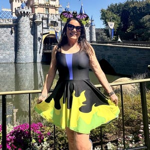 Women's Maleficent Sleeping Beauty Inspired Skater Dress