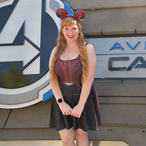 Women&#39;s Scarlet Witch Inspired Skater Dress
