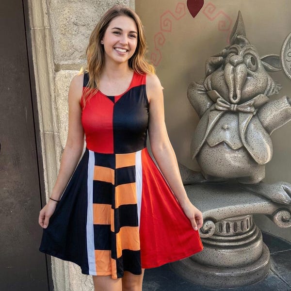 Women's Queen of Hearts Inspired Skater Dress