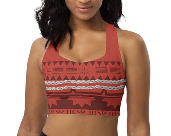 Women's Moana Inspired Recycled Longline Sports Bra