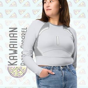 Tron Siren Inspired Recycled long-sleeve crop top