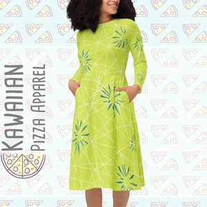 Women&#39;s Joy Inspired All-over print long sleeve midi dress