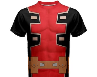 Men's Deadpool Inspired ATHLETIC Short Sleeve Shirt