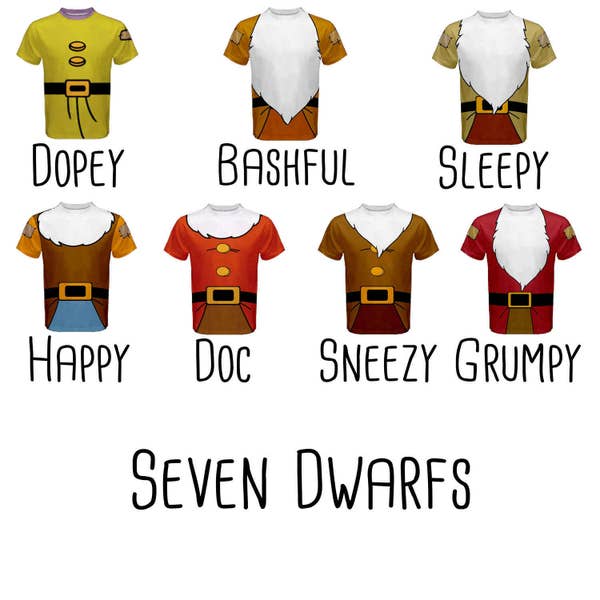 Camisa inspirada en Blancanieves y los siete enanitos para hombre
