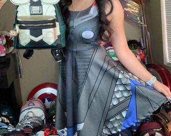 Vestido skater para mujer inspirado en Thor