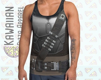 Camiseta sin mangas unisex de cazador de recompensas de acero