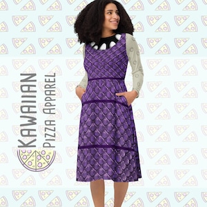 Women&#39;s All-over print Boo Inspired long sleeve midi dress