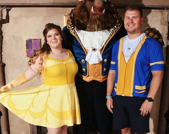 Women's Belle  Inspired Skater Dress