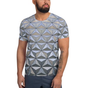 READY-to-SHIP [XS] Men's Spaceship Earth Epcot Inspired Athletic Shirt