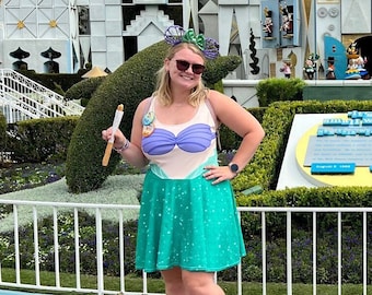 Vestido skater para mujer inspirado en Ariel