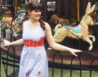 Mary Poppins Inspired Sleeveless Dress