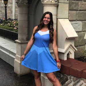 Women's Aurora Sleeping Beauty Blue Inspired Sleeveless Flare Dress