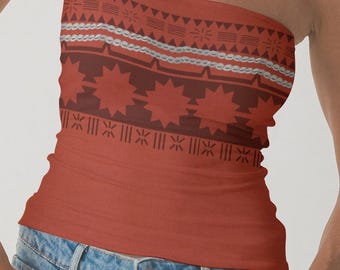 Moana Inspired Bandeau Tube Top