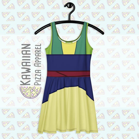 mulan green dress costume Women's Inspired Skater fit-liberty-add