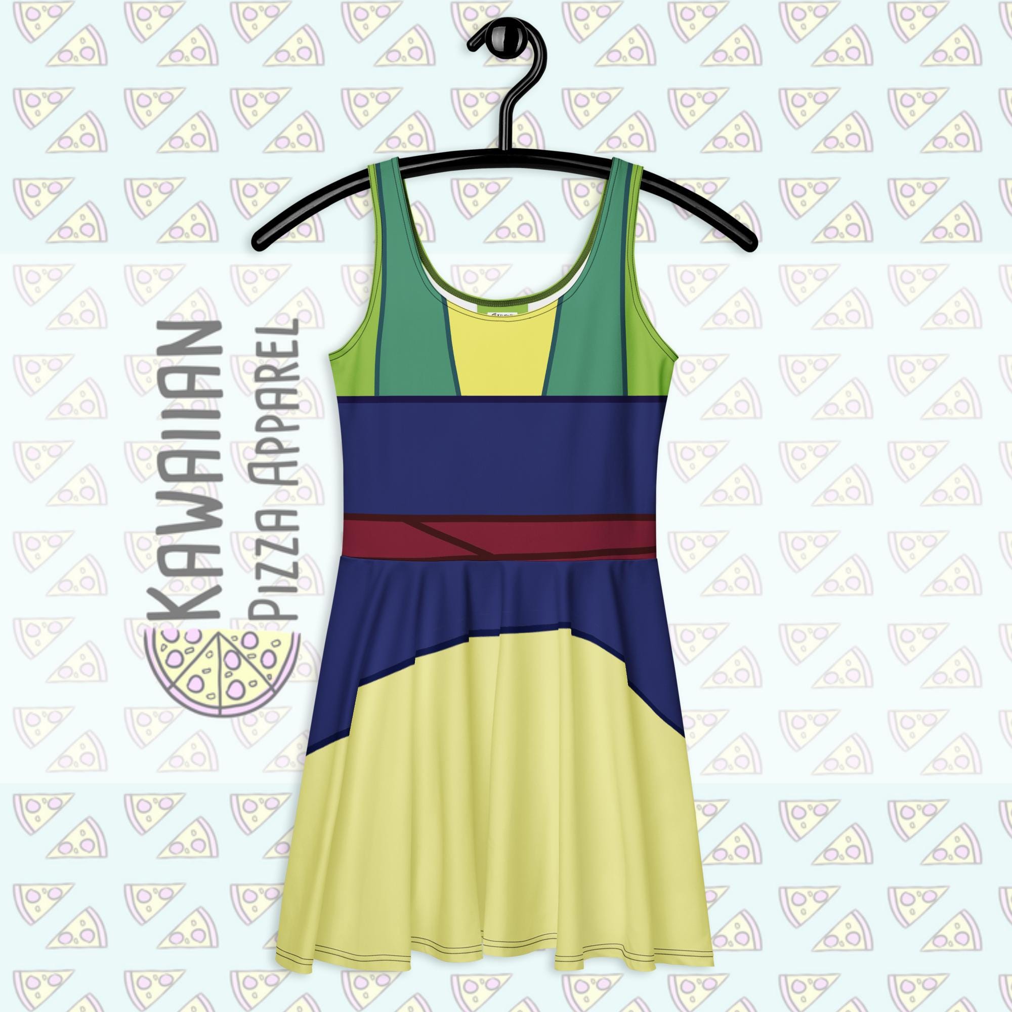 mulan dress green Women's Inspired Skater gefen
