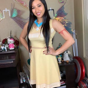 Women&#39;s Pocahontas Inspired Sleeveless Flare Dress