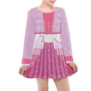 Kid's Princess Vanellope Inspired Long Sleeve Dress image 1