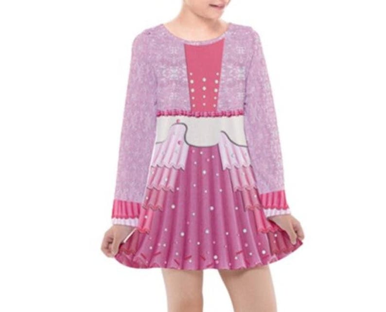 Kid's Princess Vanellope Inspired Long Sleeve Dress image 1