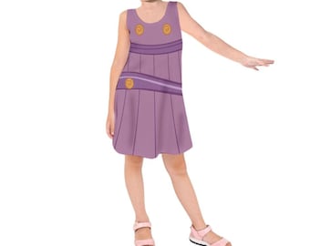 Kid's Megara Inspired Sleeveless Dress
